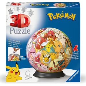 Puzzle 3D rond Ravensburger Pokémon, puzzle en volume sur le thème Pokémon