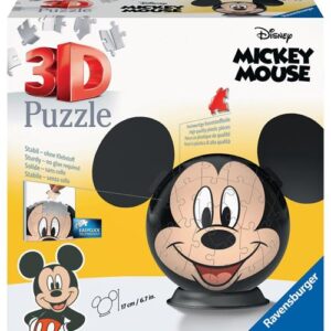 Puzzle 3D Mickey Mouse en forme de boule composé de 72 pièces