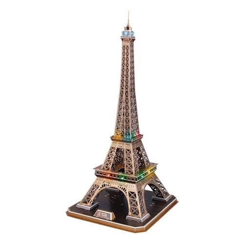 Puzzle 3D Tour Eiffel Cubic Fun avec 82 pièces et LED