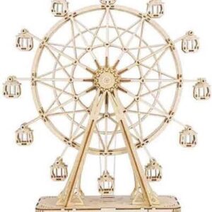 Robotime grande roue en bois naturel, puzzle 3D composé de 232 pièces