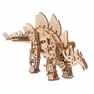 Puzzle 3D Stégosaure UGEARS en bois, modèle de dinosaure à exposer.