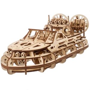 Aéroglisseur de sauvetage UGEARS, puzzle 3D en bois de style mécanique